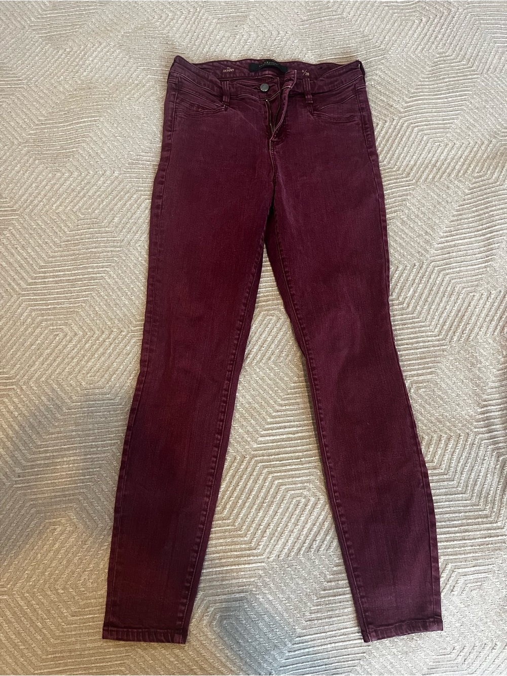 Burgundy Skinny Pants
